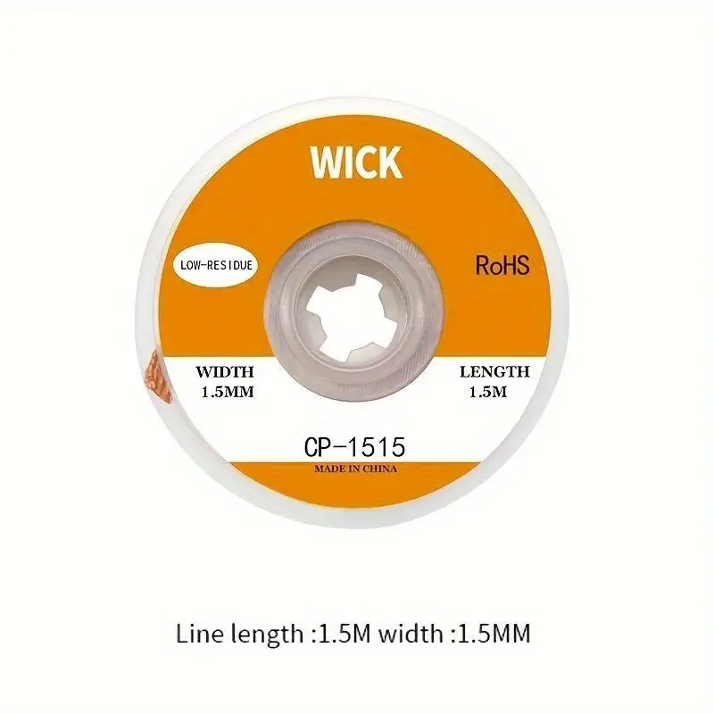 Fils de soudage 2.0mm 3.5mm 1.5M, tresse à dessouder, dissolvant de soudure, mèche de fil de soudage, outil de réparation de ventouse en étain 1 pièce