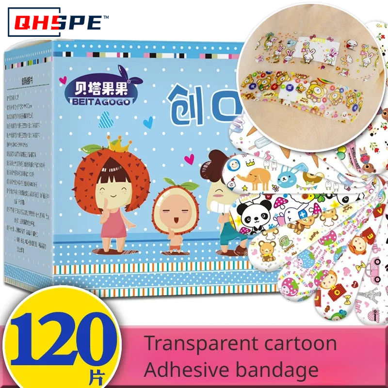 120 ชิ้น/เซ็ตการ์ตูน Band Aid สําหรับเด็กผิววัคซีนฉีด Patch แผลพลาสเตอร์ Kawaii ผ้าพันแผลกาว