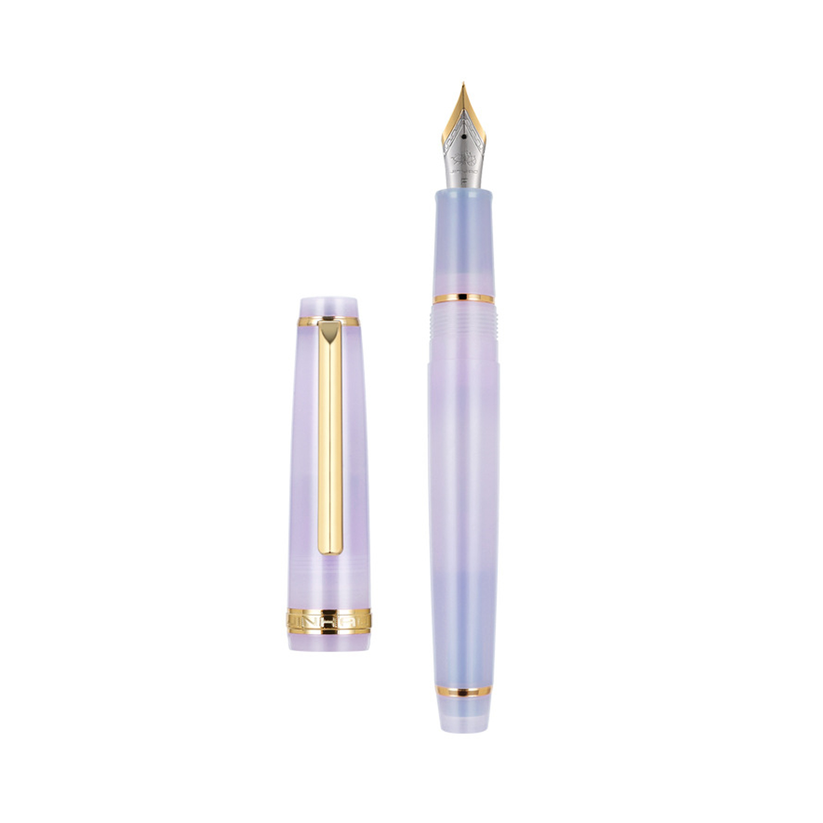 Jinhao 82 Penna stilografica Penna a inchiostro acrilico Spin Clip dorata con pennini da 0,5 mm F classica per ufficio aziendale Materiale scolastico Penna per scrittura