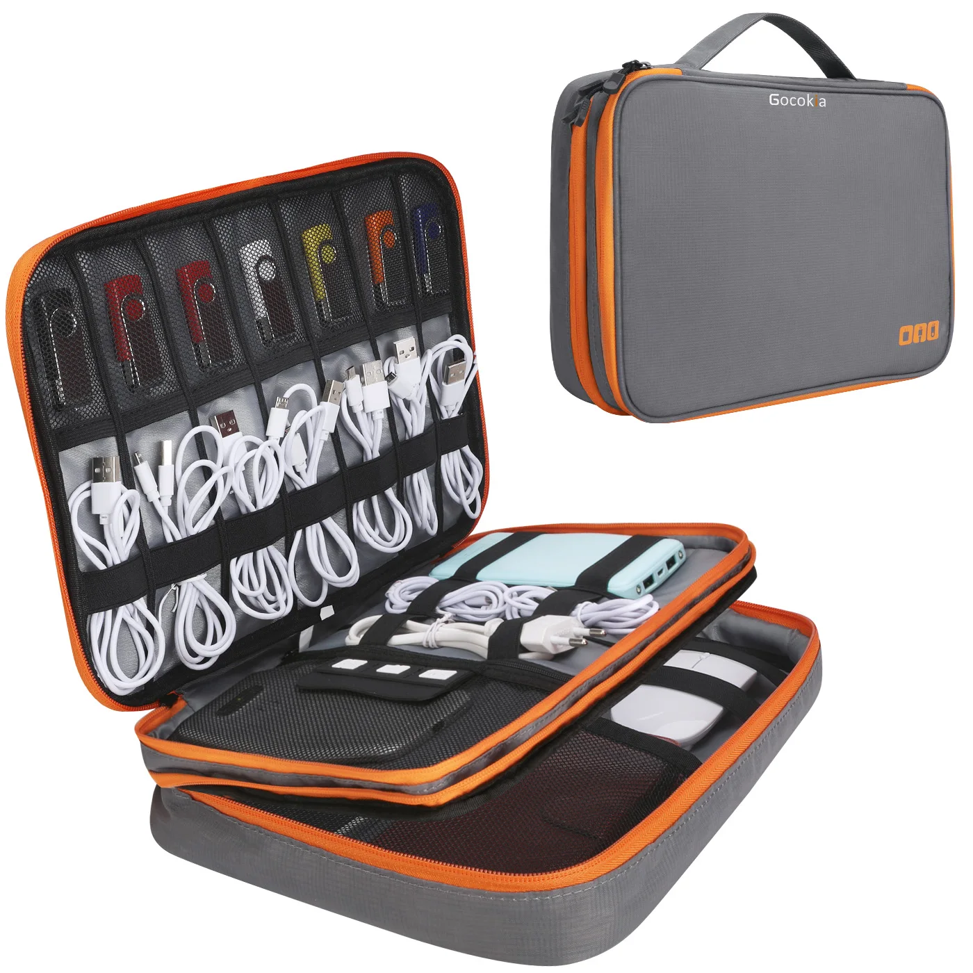 Clearance_Accessori elettronici portatili Custodia da viaggio, Borsa per organizer per cavi Borsa per trasporto gadget per iPad, cavi, alimentazione, unità flash USB