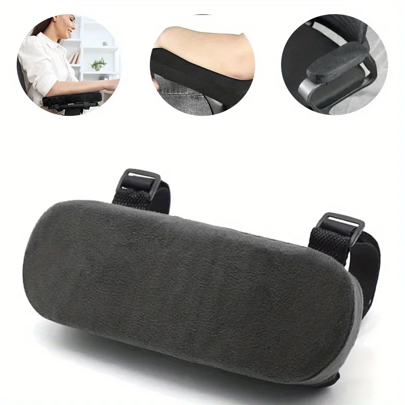 Cuscinetti per braccioli in memory foam per sedia da ufficio Cuscino di supporto per gomito per alleviare la pressione del braccio, coperture universali per sedie da scrivania