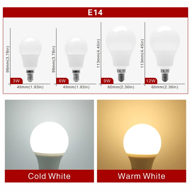 10 teile/los Led-lampe E27 E14 20 W 18 W 15 W 12 W 9 W 6 W 3 W Lampada LED Licht AC 220 V Bombilla Scheinwerfer Beleuchtung Kalt/Warm Weiß Lampe