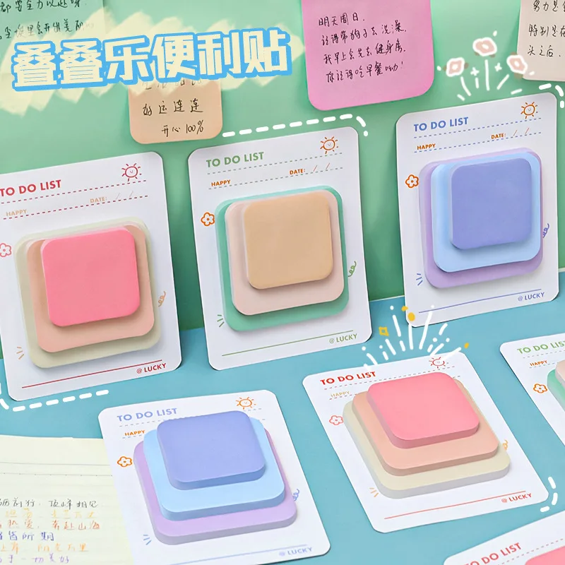 Nota carina, carta per appunti a vento colorata di alto valore, messaggio per studenti N volte, cancelleria per blocco note appiccicosa Kawaii