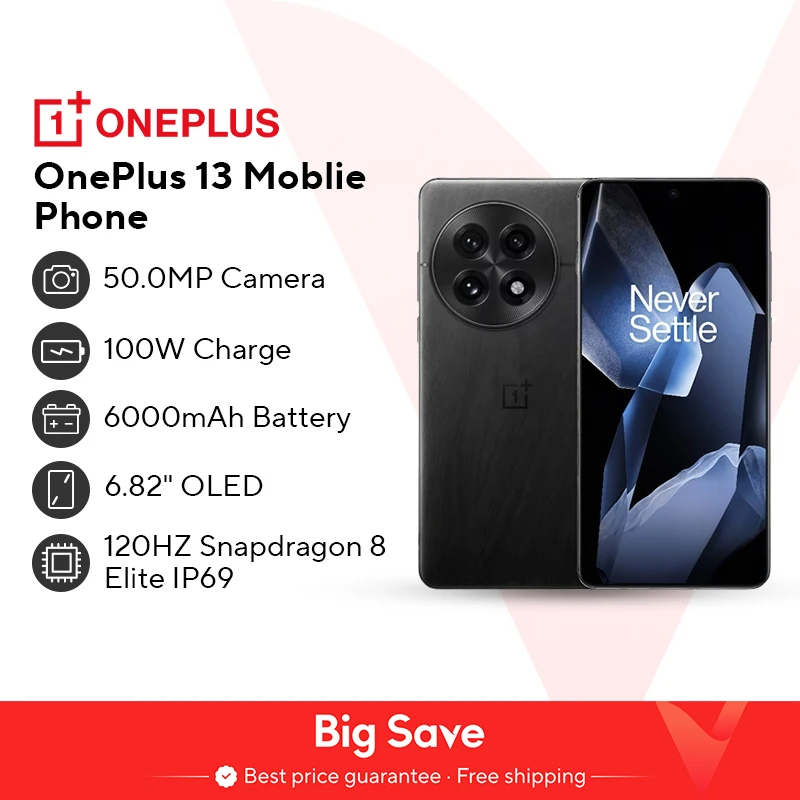 Versión china OnePlus 13 Snapdragon 8 Elite 6,82 ''120hz LTPO AMOLED pantalla ColorOS 15 6000mAh batería 100W SUPERVOOC