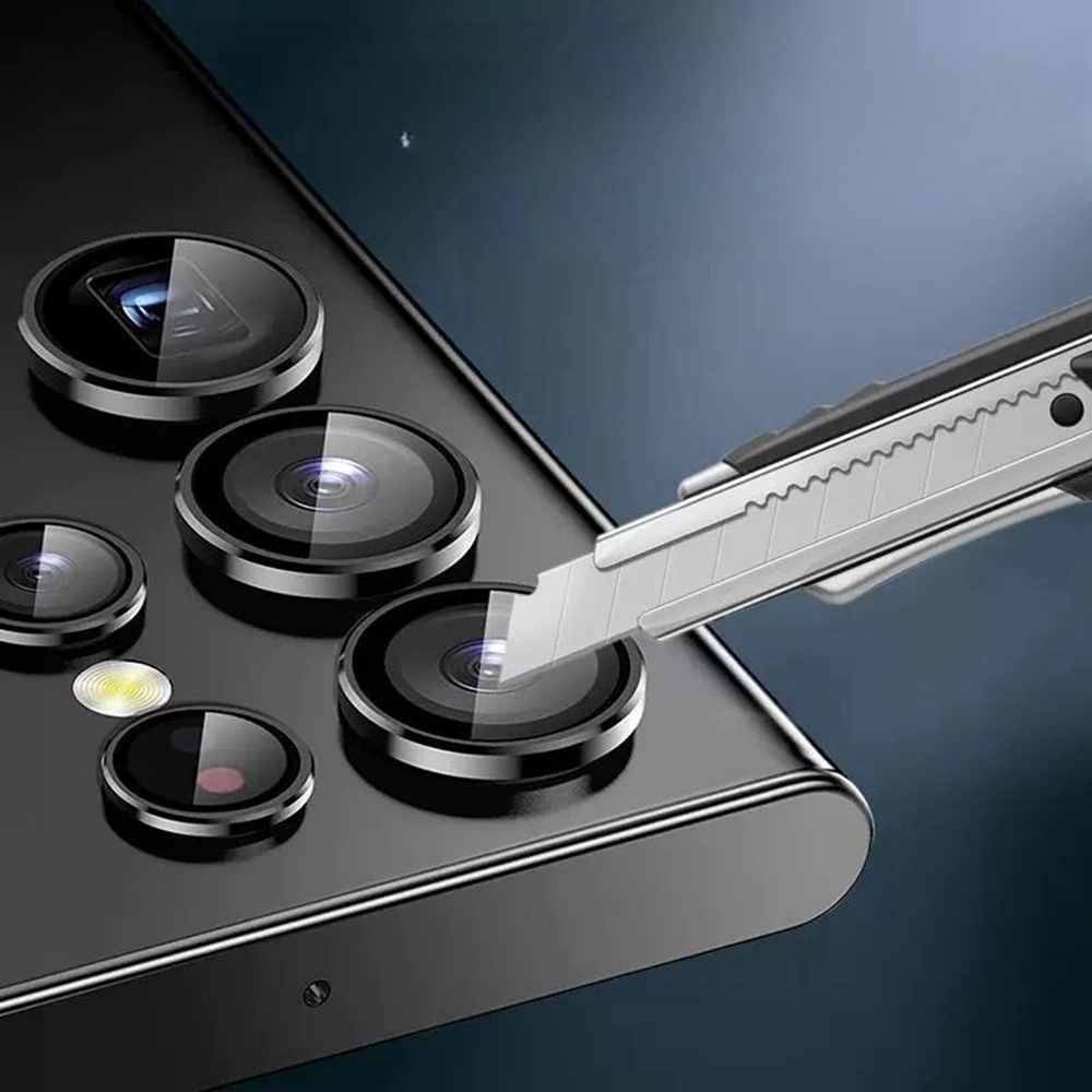 For Samsung Galaxy S24 S23 Ultra Metal Ring Camera Lens Protector Lens Tempered Glass For Samsung S23 S24 Plus Back Lens Cover