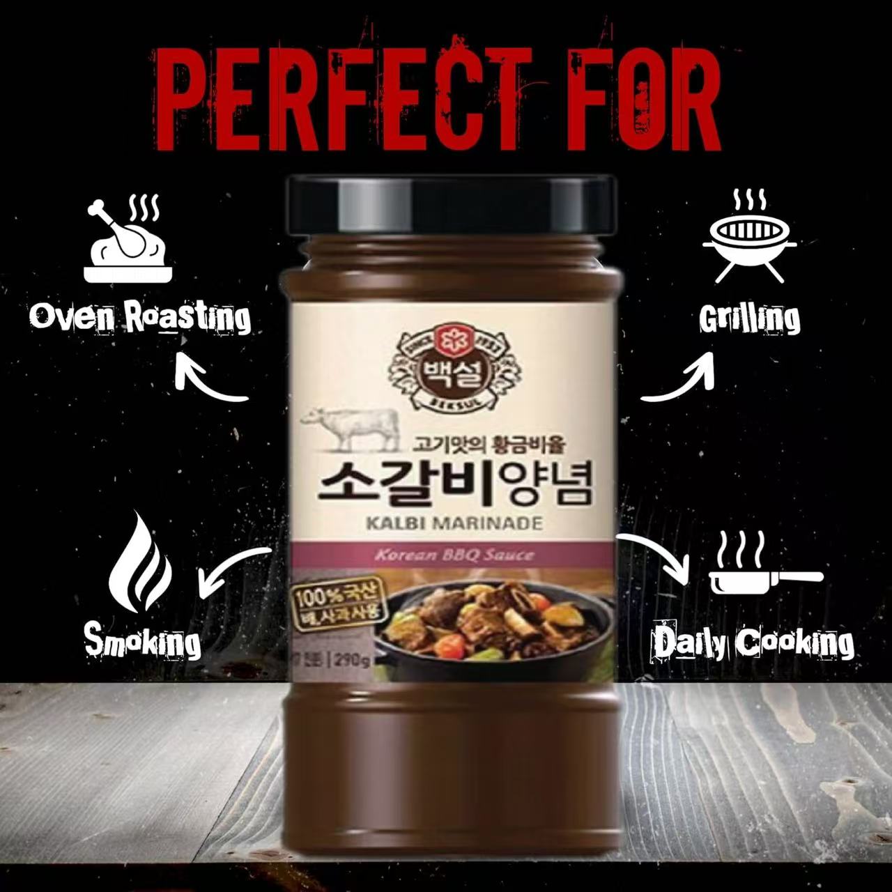 Baeksul, Short Ribs BBQ Marinade, Pack of 3, 290g per pack