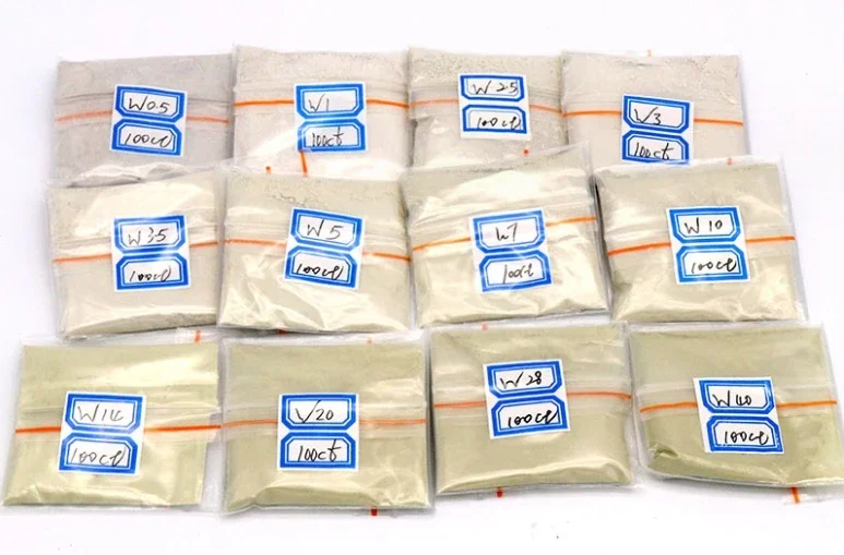 100 กะรัต/20g W0.5 ถึง W40 ผงขัด-เพชร-ผงไมครอนขัดเครื่องมือสําหรับอัญมณีหยกเซรามิคคาร์ไบด์