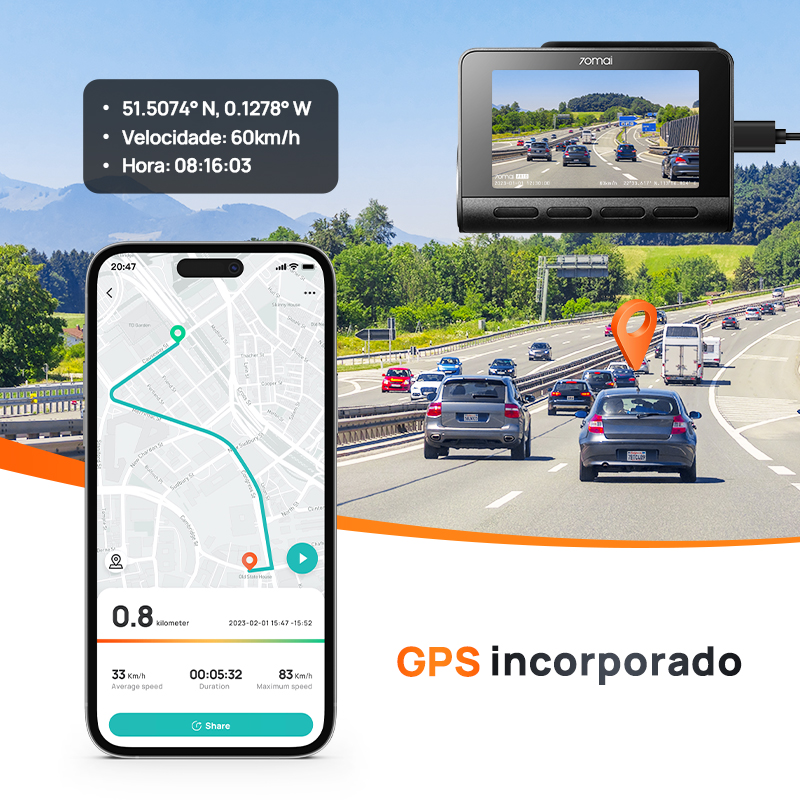 70mai 4k traço cam a810 ultra hd gps embutido adas gravação automática 150fov detecção de movimento 70mai a810 4g carro dvr suporte câmera traseira