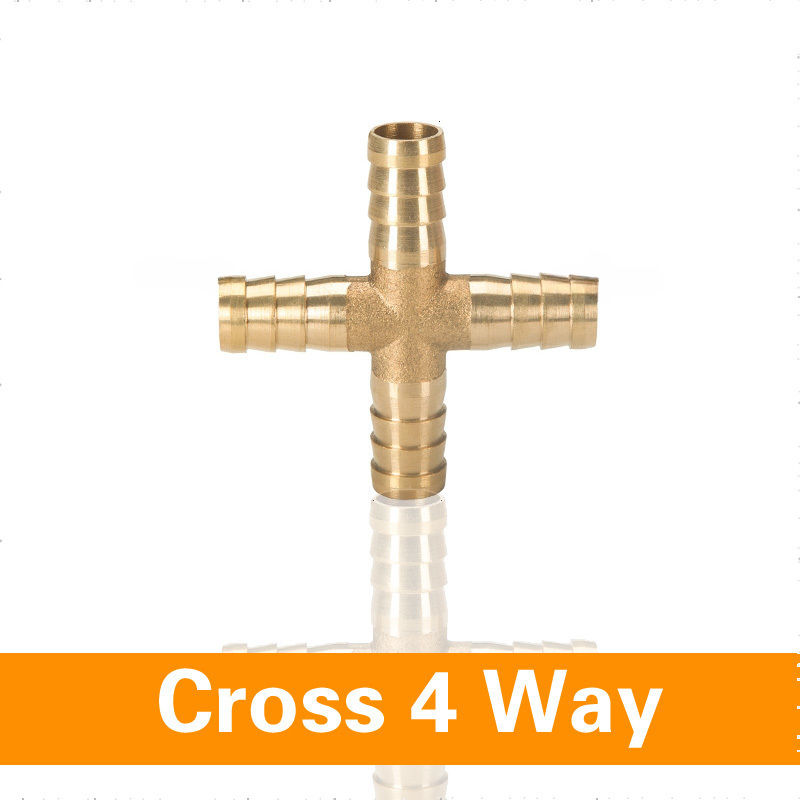 ทองเหลืองBarbท่อ2 3 4 Wayสำหรับ4มม.5มม.6มม.8มม.10มม.12Mm 16Mm 19Mmท่อทองแดงเจดีย์น้ำอุปกรณ์ท่อ