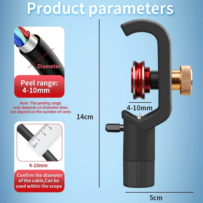 Semi-Metal ACS-2 Optical Fiber Cable Sheath Wire Stripping Knife 4-10mm/8-28.6mm Fiber Optic Armored Cable Stripping Knives