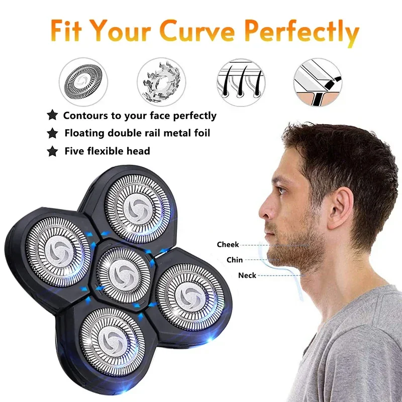 Thay Thế Điện Đầu Tỉa Lông Mũi Sideburns Dao Làm Sạch Da Mặt Bàn Chải Cọ Độc Lập Cắt Nổi Đầu