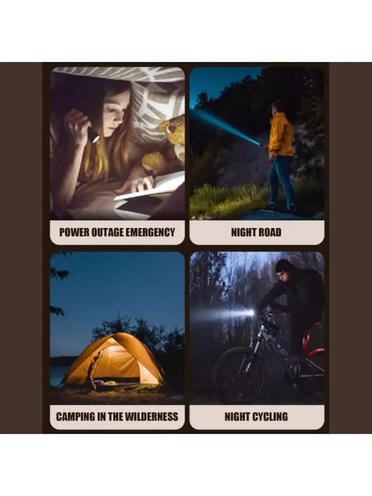 Mini High Brightness LED Flashlight Powered By Type C Connectors Small LED Light Torches For On Travel Use Flashlight
