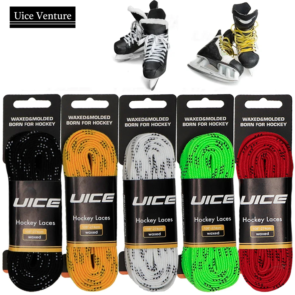 Шнурки для хоккейного шнурка 84/96/108/120 дюймов Шнурки для хоккейного конька Двухслойная оплетка Очень усиленные кончики Дизайн шнурка для обуви с вощеными кончиками