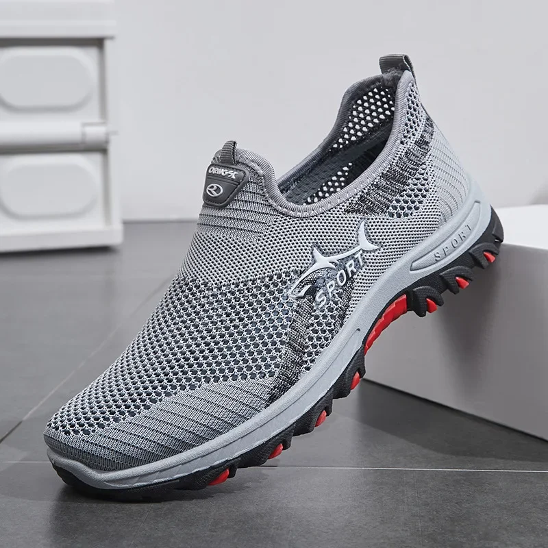 2025 Scarpe da trekking traspiranti Scarpe da ginnastica casual da uomo in mesh d'aria per scarpe casual leggere da esterno Scarpe da passeggio di nuova moda da uomo