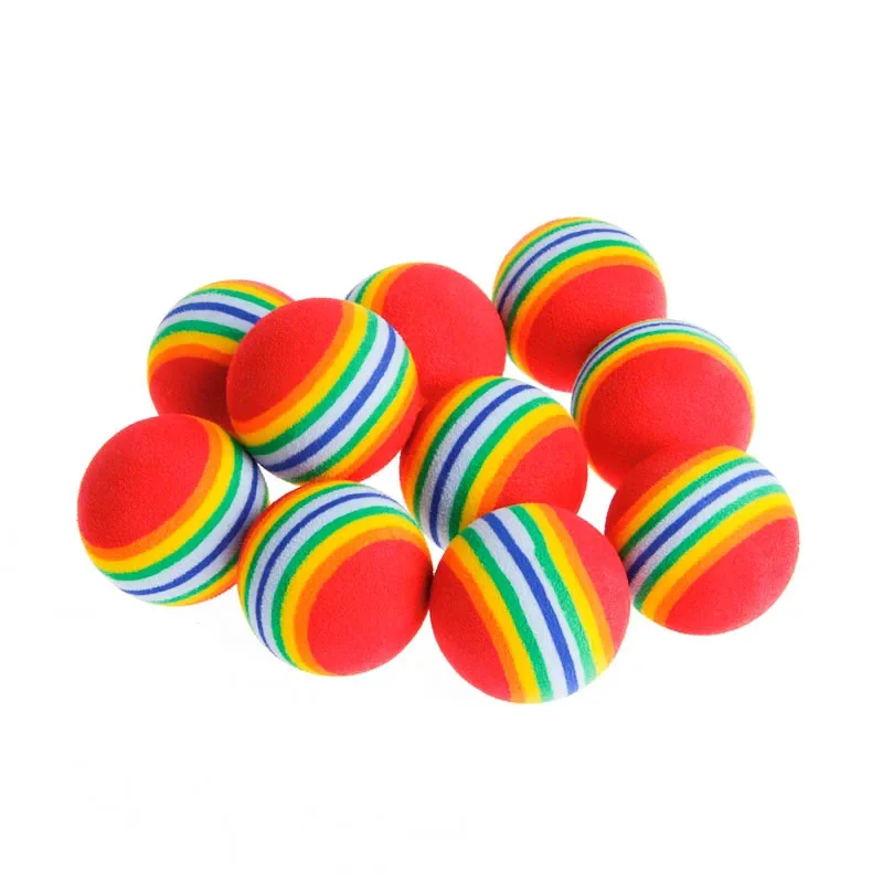 10PCS Rainbow Cat ของเล่น Interactive แมวสุนัขเล่น Chewing Rattle Scratch Ball การฝึกอบรมลูกสัตว์เลี้ยงของเล่นอุปกรณ์