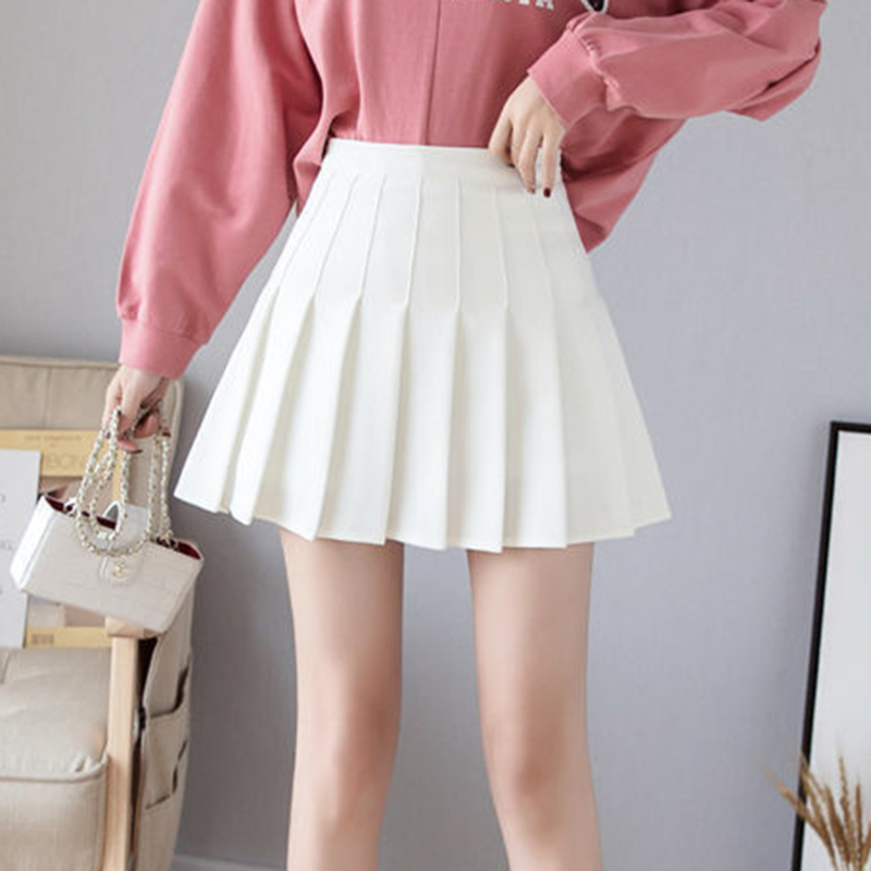 Falda coreana de verano, pantalones cortos para mujer, minifalda Sexy de cintura alta, pantalón corto plisado escolar, falda rosa japonesa Kawaii para mujer