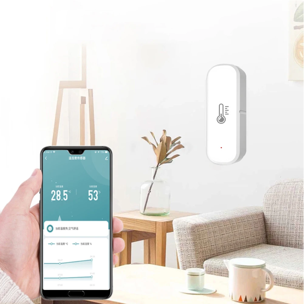 Zigbee 3,0 Wifi Smart Temperatur Feuchtigkeit Sensor Thermometer Detektor Monitor Smart Home Über Alexa Google Home Tuya Smart Leben