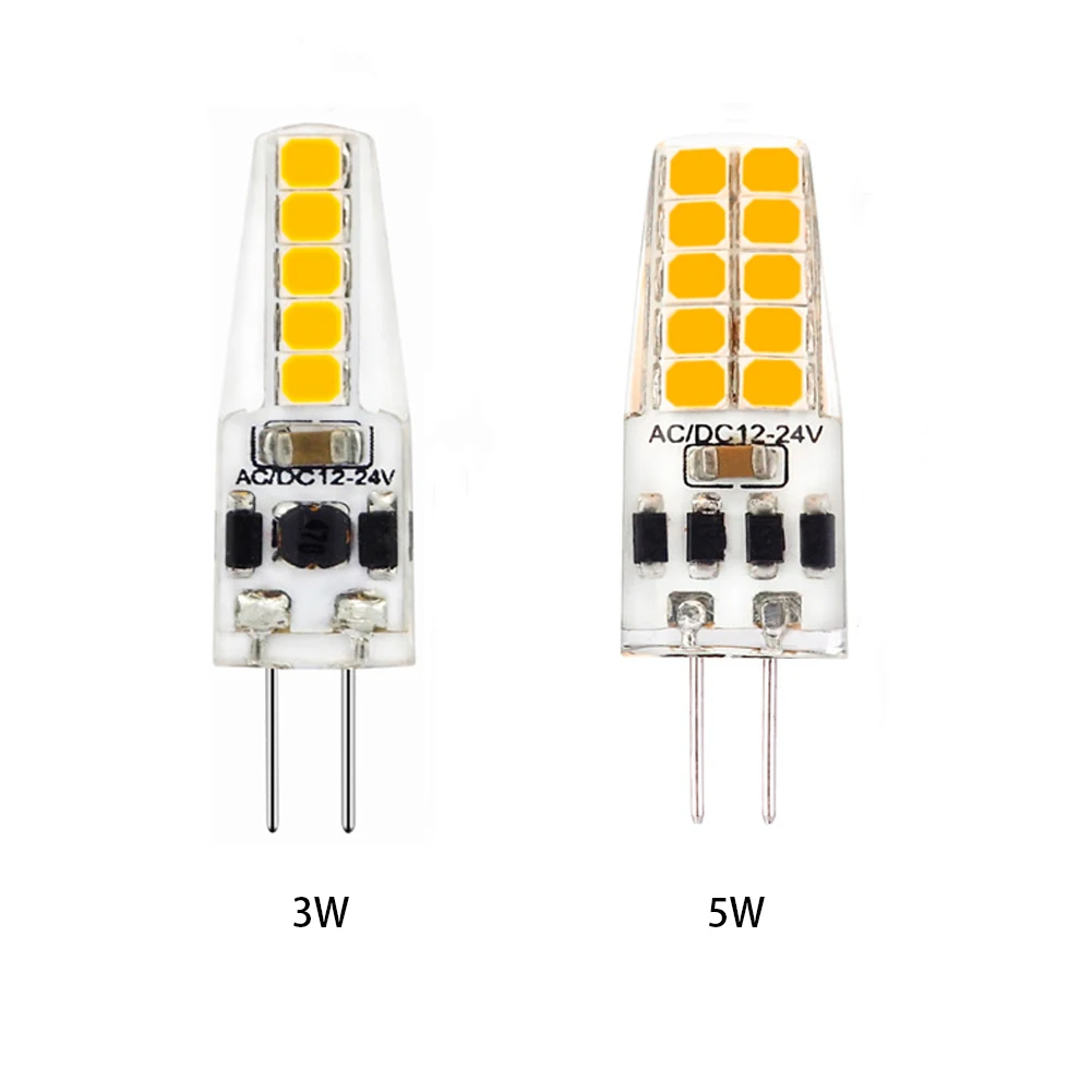 G4 Bóng Đèn Led AC/DC12-24V Nóng/Lạnh/Trắng Tự Nhiên 3W 10LED/5W 20LED Năng Lượng tiết Kiệm Ốp Đèn 360 Độ Thay Thế Đèn Halogen