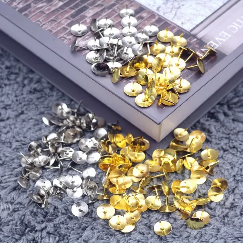 100pcs Color Push Pins Decorative Multi Functional Flat Headed Thumbtacks Pin Wall Decoration Thumbtacks Photo Pin Office School