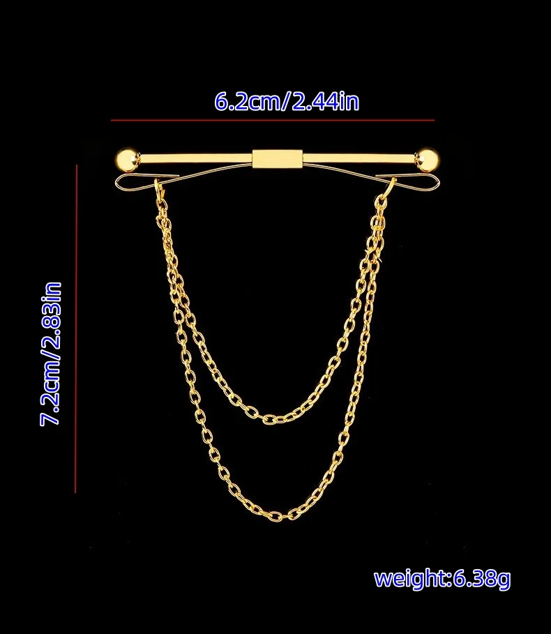 Simples colar broche prata arma preto cinto corrente camisa colarinho cinta colar retentor ângulo clipe colar ângulo agulha