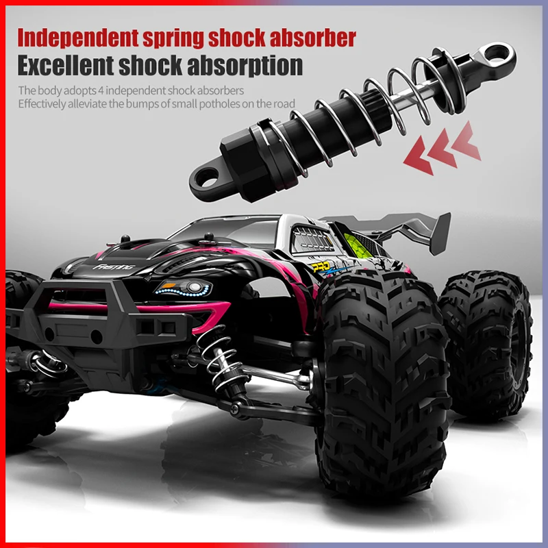 RC รถ Off Road 4x4 ความเร็วสูง 70 กม./ชม.รีโมทคอนโทรลรถ LED ไฟหน้า Brushless 4WD 1/16 รถบรรทุกมอนสเตอร์ของเล่นสําหรับของขวัญเด็ก