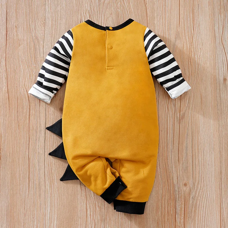 Macacão de bebê com alça fofa de desenho animado com estampa de zebra 3d para primavera confortável e macia e outono mangas compridas 0-18 meses roupas para recém-nascidos