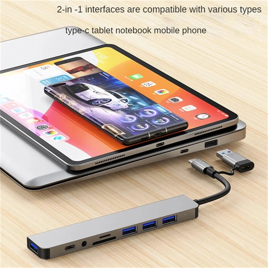 5Gbps USB 3.0 HUB USB C HUB USB C Docking Station High Speed Transmission OTG Adapter Splitter TYPE-C HUB For PC Laptop Macbook