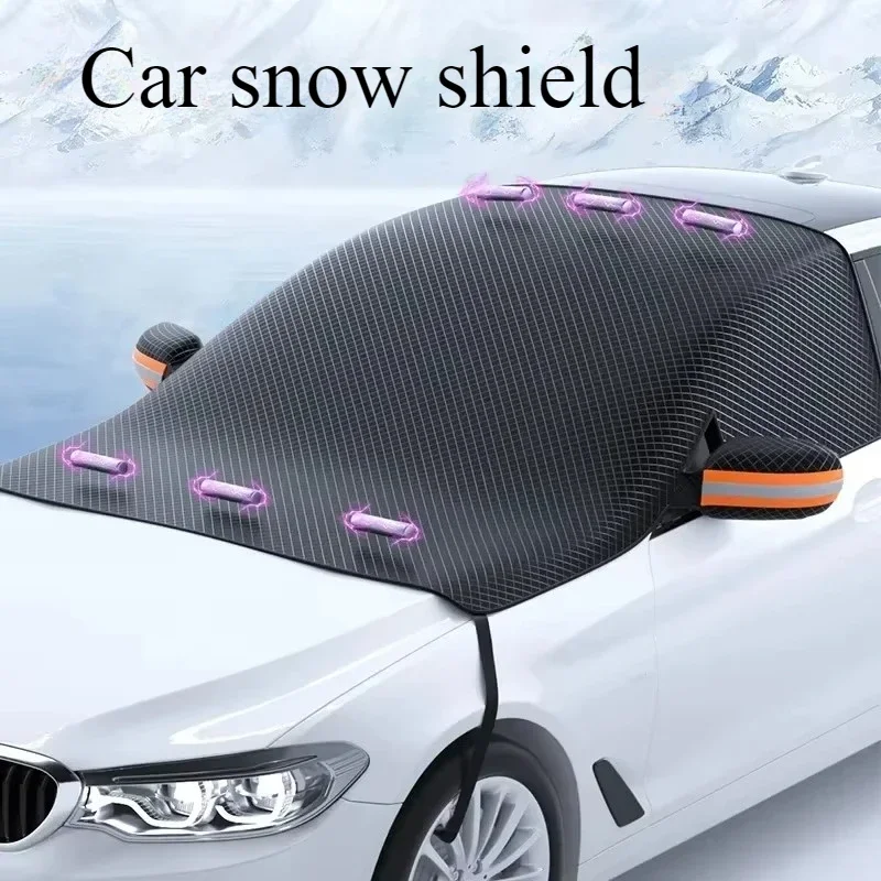 Car Snow Shield Winter Car Snow Shield Magnet Thickened Oxford Cloth Snow Shield Front Windshield Snow Shield