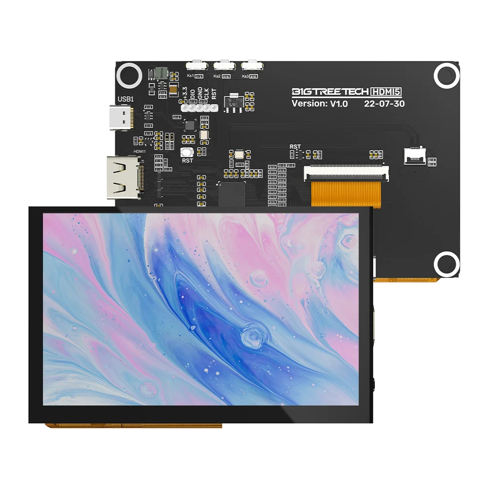 หน้าจอ: หน้าจอ HDMI7 V1.2 HDMI5 HDMI Touch หน้าจอ 5/7 นิ้วหน้าจอ IPS 3D ชิ้นส่วนเครื่องพิมพ์สําหรับ Raspberry Pi 4 Manta M8P Board