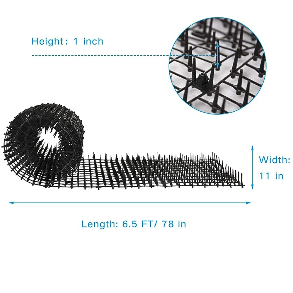 2M สุนัข Cat Scat Mat สัตว์ยับยั้งพลาสติก Scarer-Spike เครื่องมือ ​ Polypropylene Anti Cat Mat เครื่องมือทําสวนในครัวเรือน