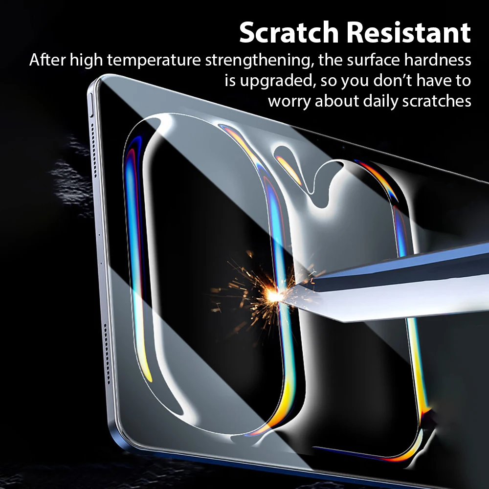 2Pcs Tempered Glass Screen Protector For Ipad Pro 13 12.9 M4 Air 11 M3 M2 5 4 Mini 6 7 9 9th 10 10th Generation A16 Accessories