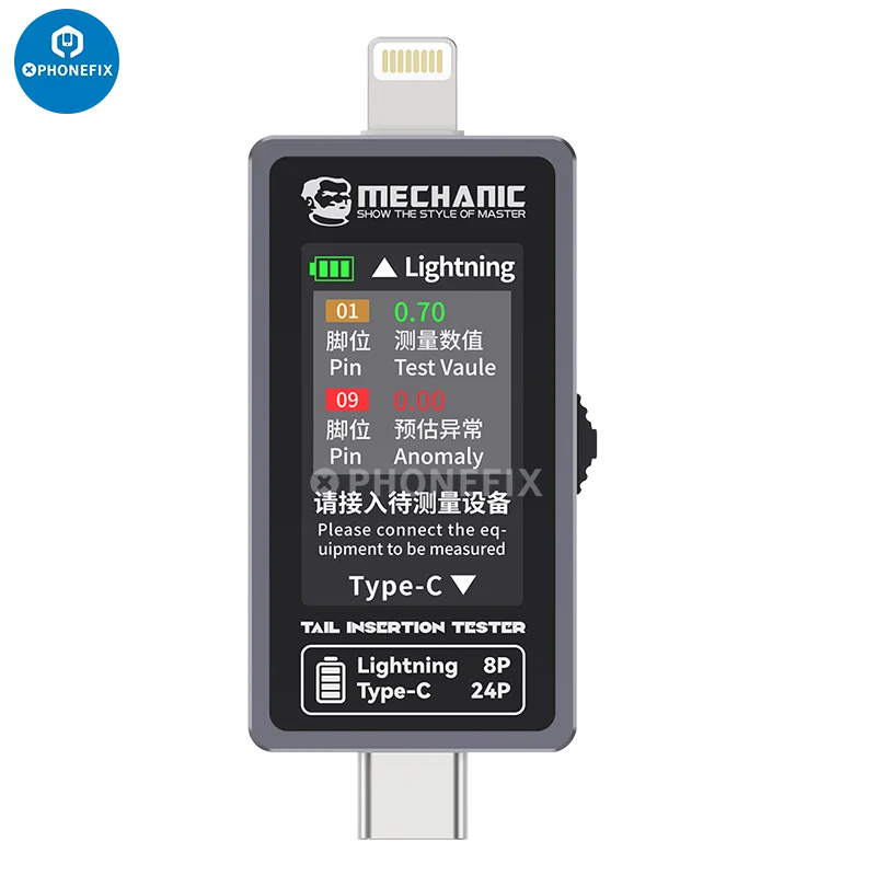 Mecánico T-824 T824 SE teléfono tableta Detector de inserción de cola pantalla Digital control de energía actual Pin independiente sin desmontaje