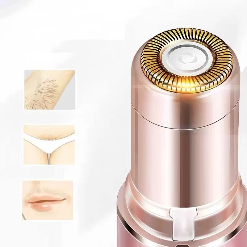 Tipo di rossetto portatile Rasoio elettrico con ricarica USB femminile Mini rasoio indolore ed efficiente per la rasatura del viso e delle gambe