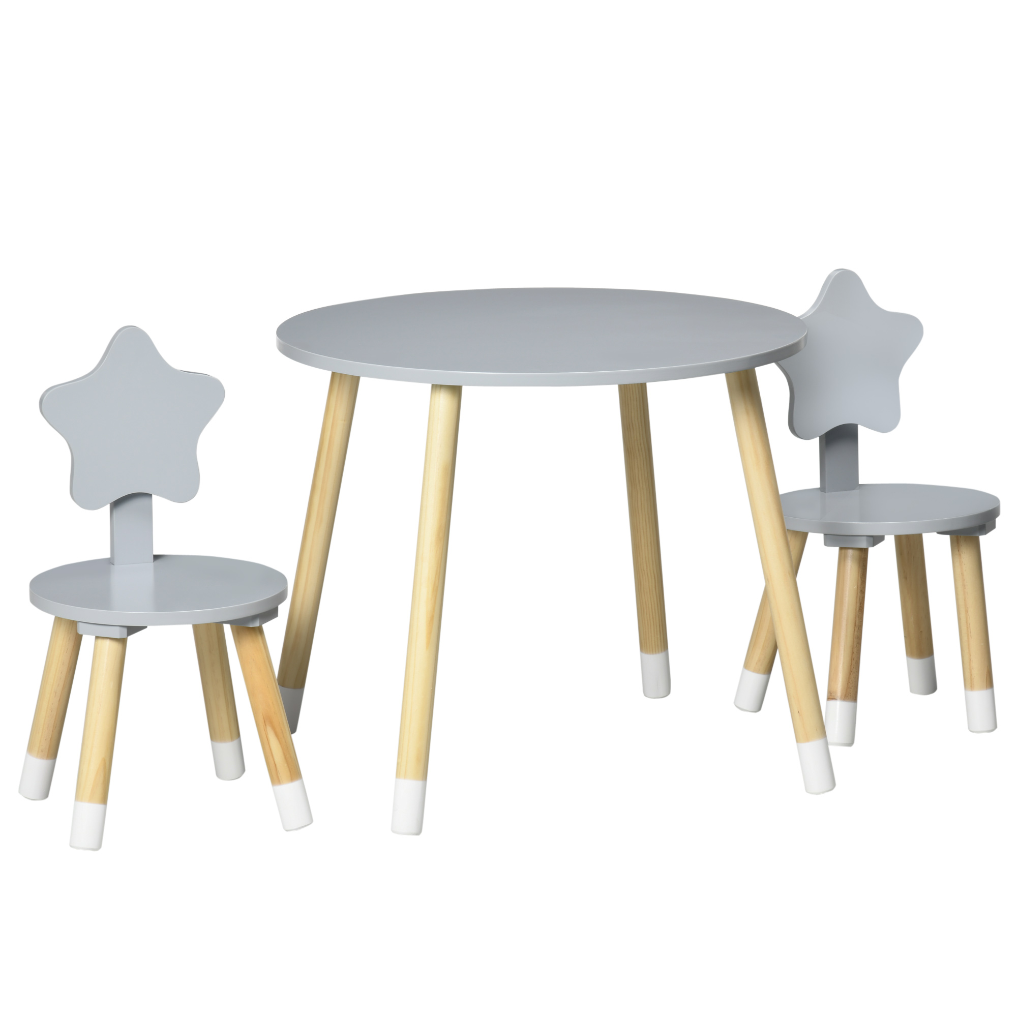 Homcom Brettspiel 2 hölzerne Kinder stühle für Schlafzimmer Spielzimmer