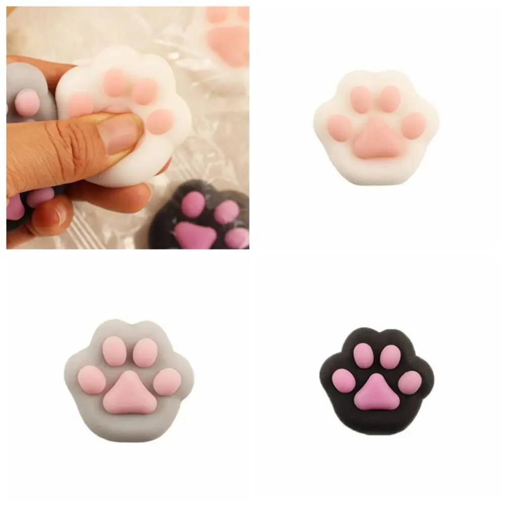 Soft Sensory ของเล่น Mini Cat Paw Squeeze ของเล่นซิลิโคน Fidget ของเล่นการ์ตูน Fidget ของเล่น TPR 3D Pinch Decompression ของเล่นเด็ก