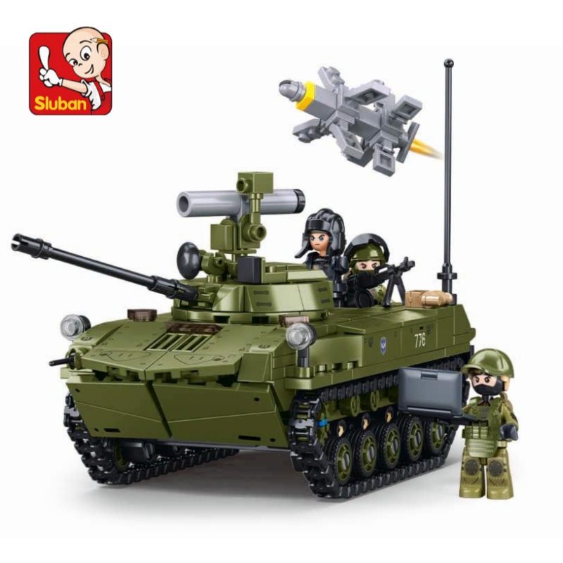 新しい Sluban ミリタリーモデルレンガ戦車歩兵戦闘車両防空システムビルディングブロック知育玩具子供のため