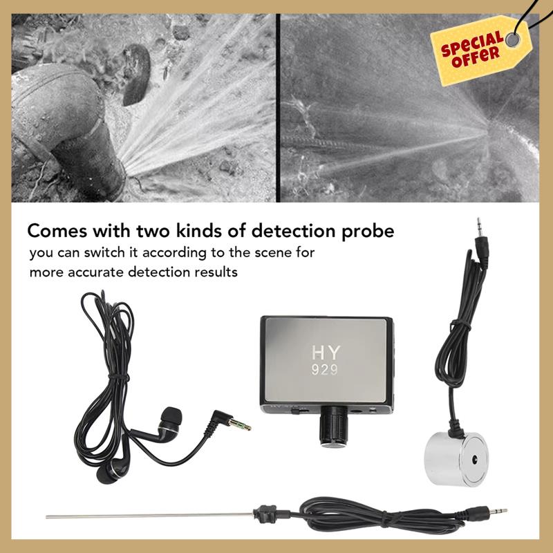 Water Pipe Leak Detector Sensor High Sensitivity Locator Forsite Construction EU Plug