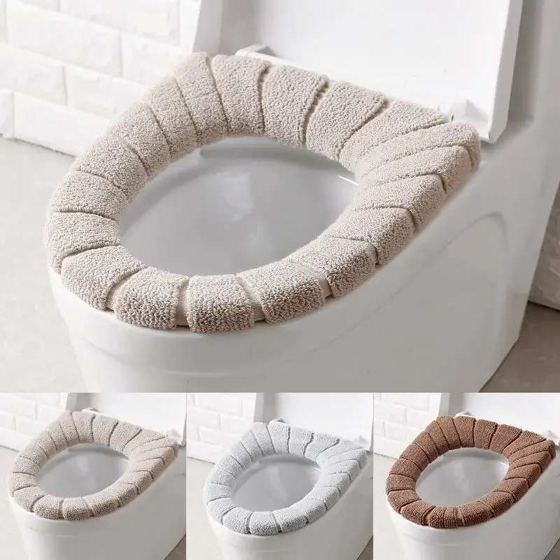 Funda para asiento de inodoro, estera lavable acrílica suave y cálida, decoración del hogar, taburete, funda para asiento, tapa de inodoro, accesorios para baño y hogar