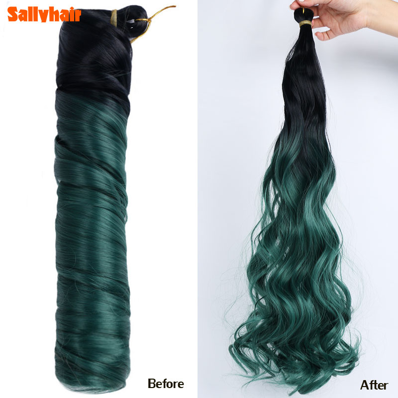 Sallyhair-カーリーエクステンション人工毛,14インチ,150g,ルーズウェーブ,カーリー,スパイラルカール,カール,ヘアエクステンション