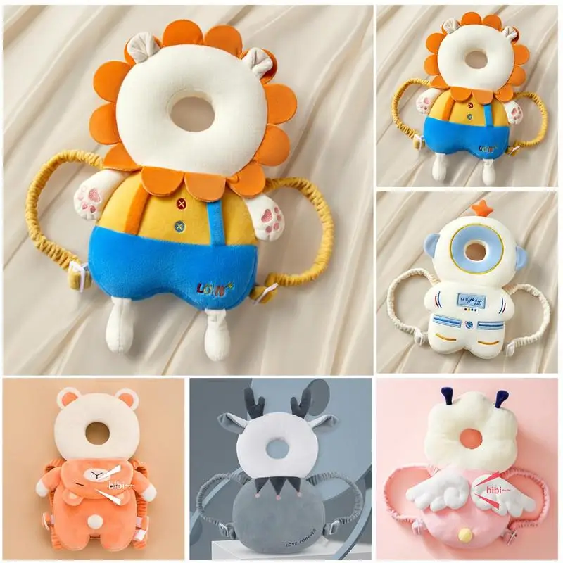 Baby Head Protector Safety Pad Cushion Cartoon Anti Fall Back Pillow Headrest Infant Toddler Baby Protection Backpack