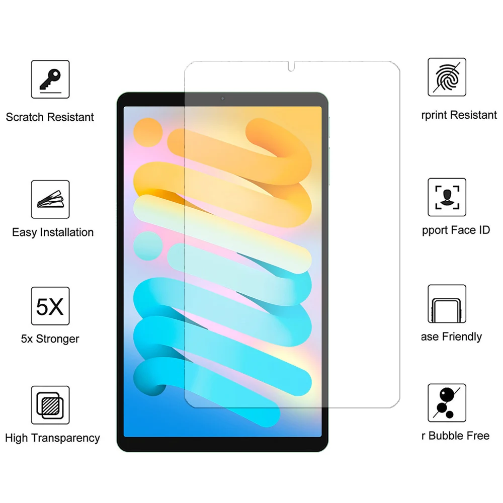 2PCS Glass For Allducube iplay 60 mini pro 8.4'' Scratch Proof Tempered Glass Screen Protector