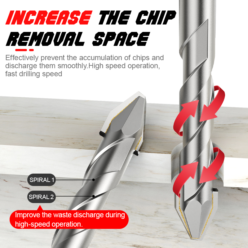 LIDAO 1/10pcs เจาะกระเบื้องเจาะ Shank 6.35 มม.แก้วซีเมนต์โลหะหินอ่อนความแข็งสูงไฟฟ้าเจาะอุปกรณ์เสริมเครื่องมือแห้ง