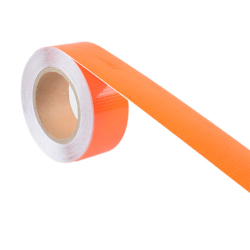 反射型安全テープ,オレンジ反射ステッカー,防水粘着フィルム,5cm x 5m