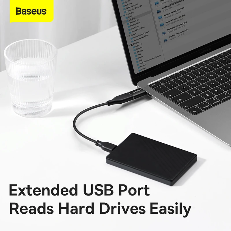 Adaptador Baseus USB 3,1 OTG tipo C a USB-A USBC tipo C convertidor hembra para Macbook Xiaomi Huawei Samsung adaptador de datos OTG de 10Gbps