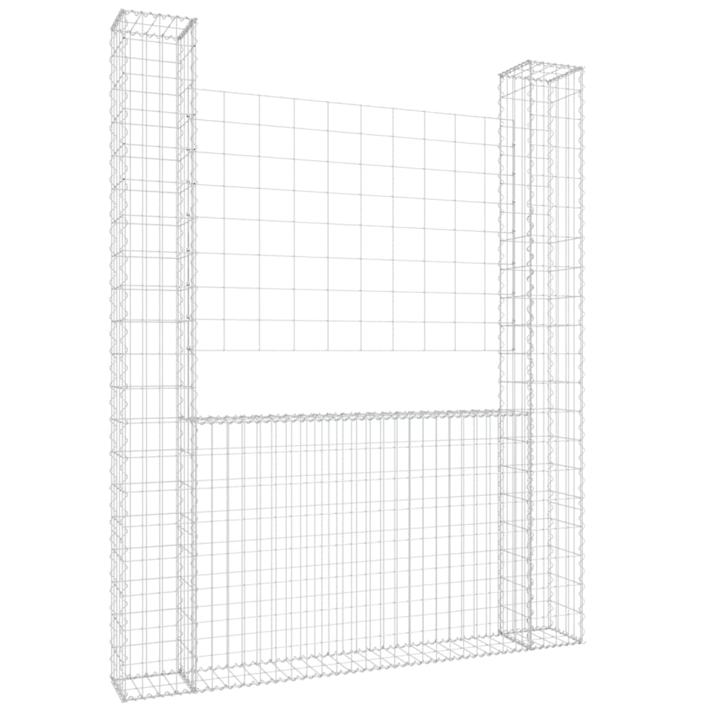 Panier De Gabion En Forme De U Avec 2Mmaux Fer 140X20X200 cm