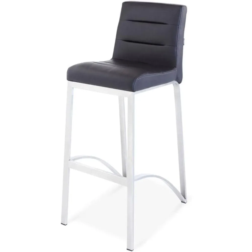 Lynx Bar Stool with Metal Base - Black