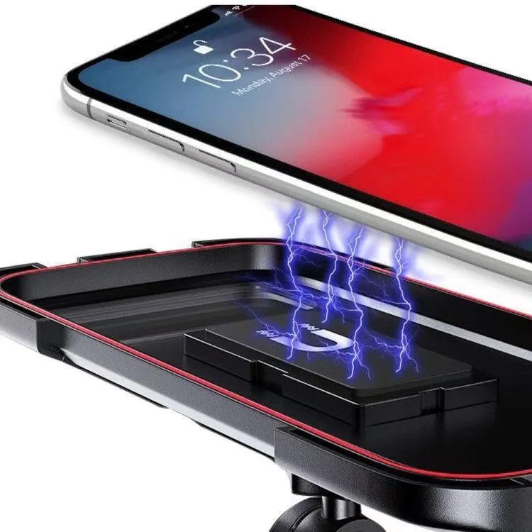 ที่ยึดโทรศัพท์มือถือกันน้ำสำหรับมอเตอร์ไซค์จักรยาน แม่เหล็ก กระเป๋าโทรศัพท์สำหรับปั่นจักรยาน GPS 360 °   อุปกรณ์เสริมโทรศัพท์ขาตั้งแบบปรับหมุนได้