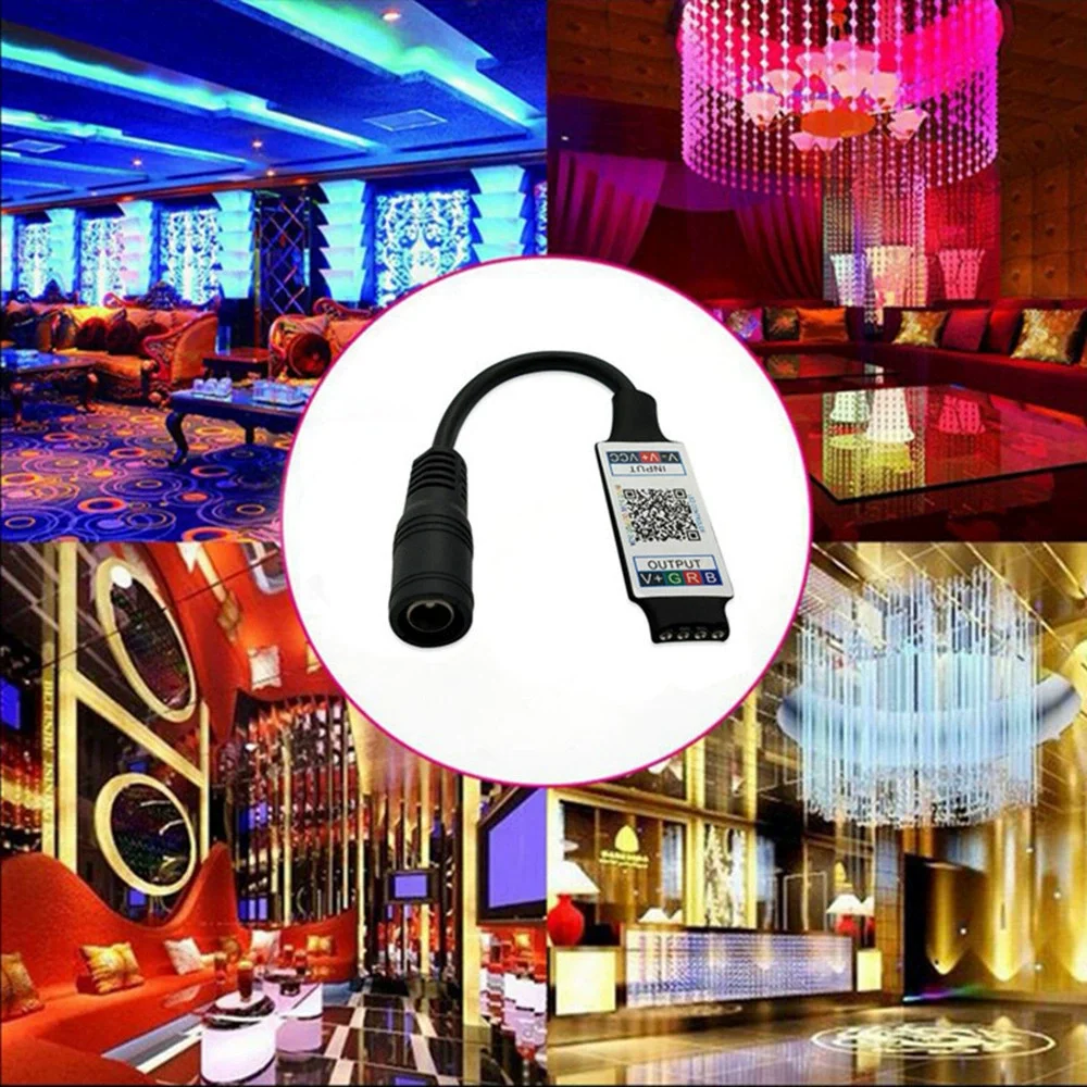 DC 5V 12V 24V Mini RGB Bluetooth Dimmer LED Controller Music Bluetooth Smart APP Controller Control For RGB LED Strip Light