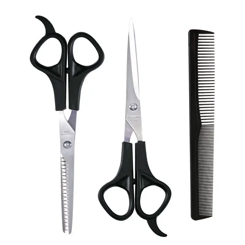3-delige 7-inch schaarsets - Geschikt voor dunner wordend en styling van haar - voor mannen en vrouwen voor afwerking, puntensneden en platte sneden