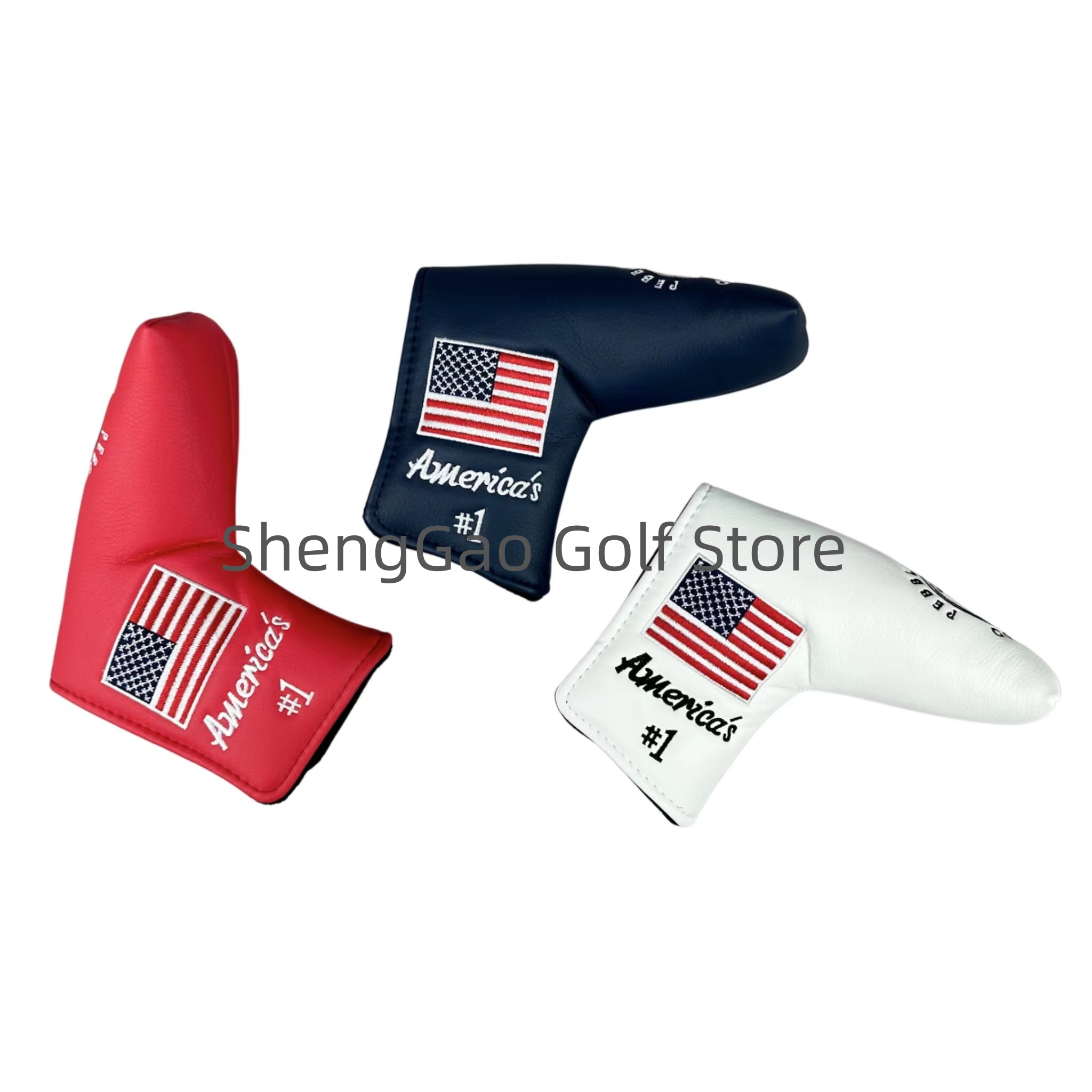 1pc Golf Putter Abdeckung PU Leder Verschluss Kiefer Muster Golf Club Abdeckung Klinge Putter Abdeckung Protector